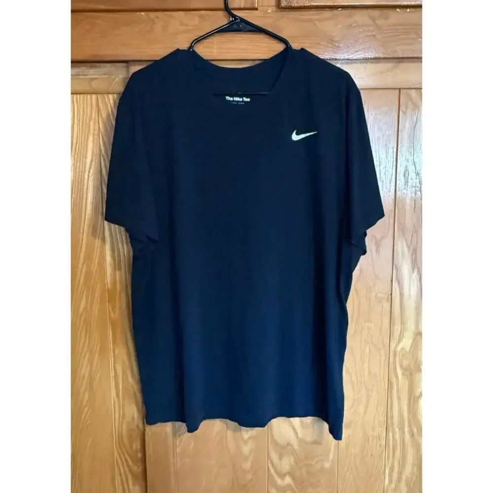 Men's Nike Dri-Fit Black Swoosh Cotton Blend T-Shirt XL